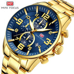 Gold MINI FOCUS hommes Sport montre