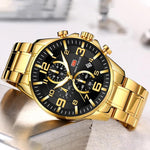 Gold MINI FOCUS hommes Sport montre