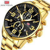 Gold MINI FOCUS hommes Sport montre